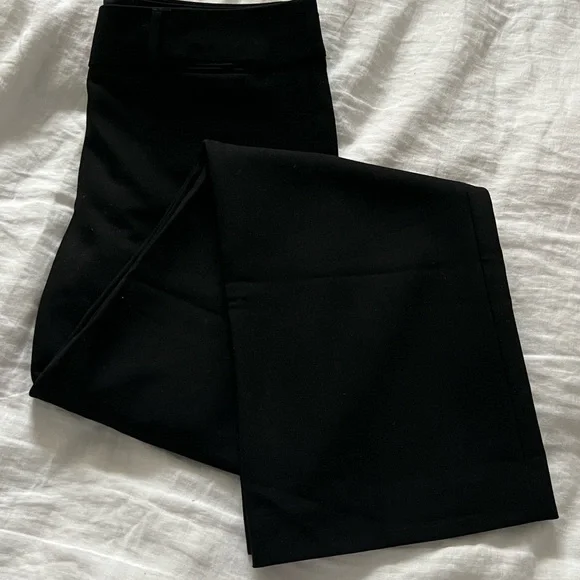 LOFT Black Boot Cut Pants with Wide Waistband and Flared Legs - Picture 2 of 7